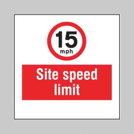 15mph Site speed limit, builder signs 400x400mm