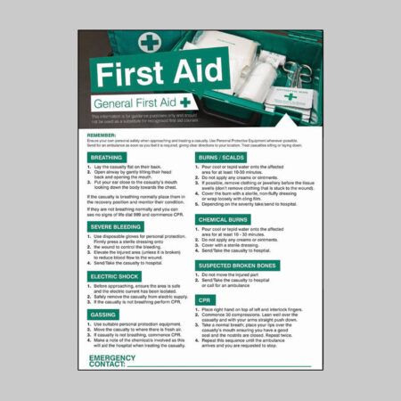 First aid workplace 420x594mm poster