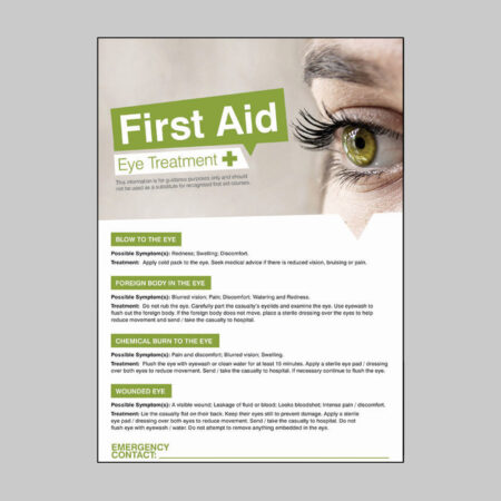 First aid eyes 420x594mm poster
