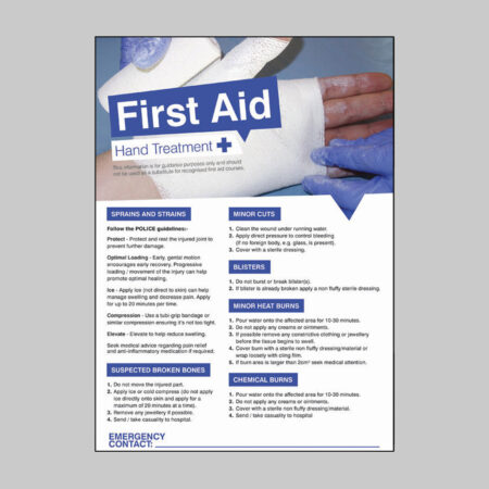 First aid hands 420x594mm poster