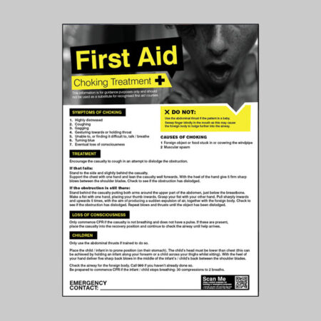 First aid choking 420x594mm poster