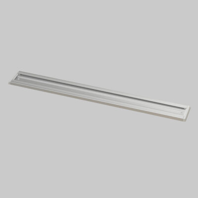 Aluminium Channelled Hanging Rail, 515x55mm, with blue end caps