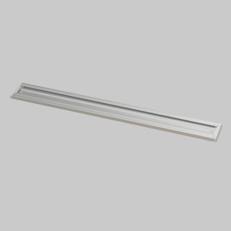 Aluminium Channelled Hanging Rail, 515x55mm, with blue end caps