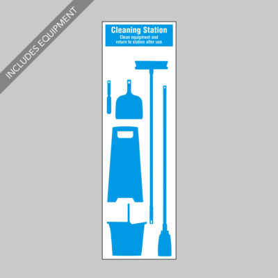 Cleaning Station Shadow Board - 6 piece 600x2000mm 10mm foam pvc