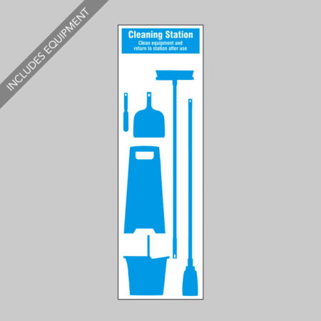 Cleaning Station Shadow Board - 6 piece 600x2000mm 10mm foam pvc