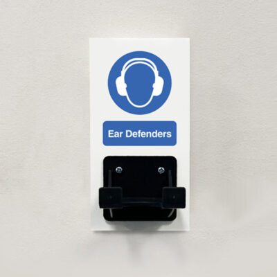 PPE Station - Ear Defenders - Single Hook on 80x160mm 10mm foam pvc