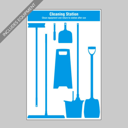 Cleaning Station Shadow Board - 8 piece 1220x1800mm 10mm foam pvc