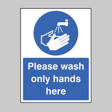 Please wash only hands here