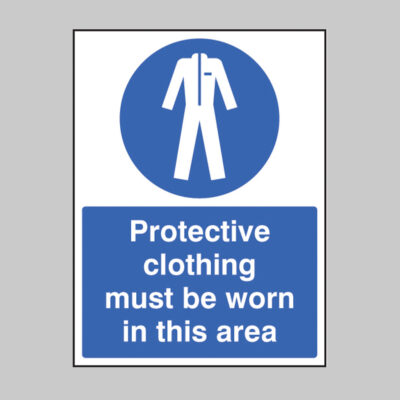 Protective clothing must be worn in area