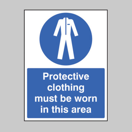Protective clothing must be worn in area