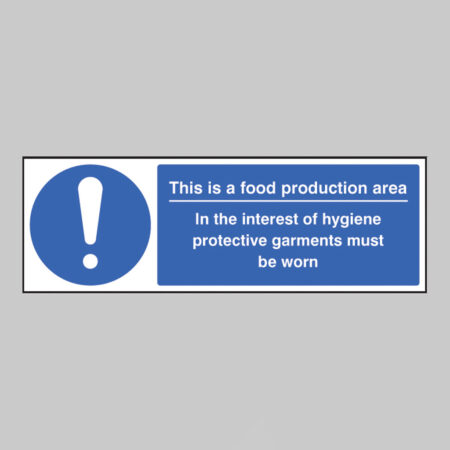 Food production area PPE garments must be worn