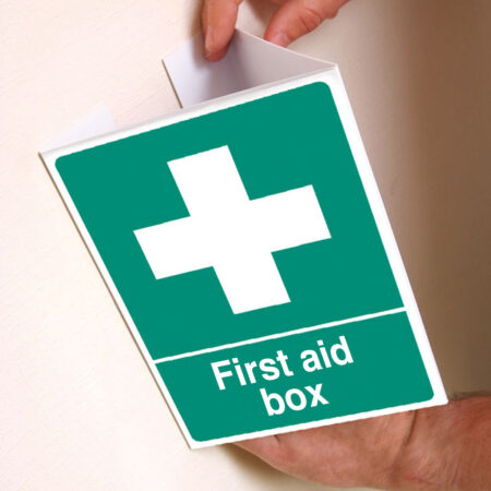 EasiFIX projecting sign 150x200mm face size - First aid box