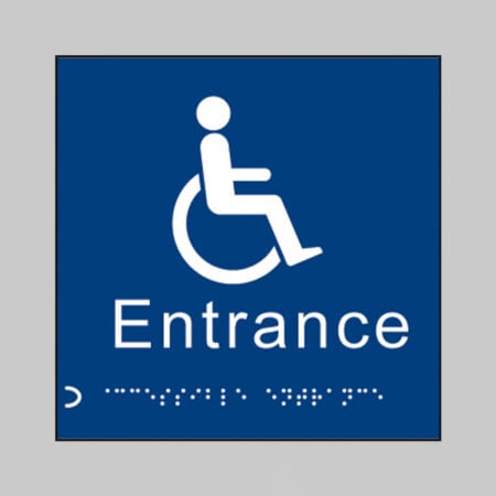 Braille - Disabled entrance 150 x 150mm