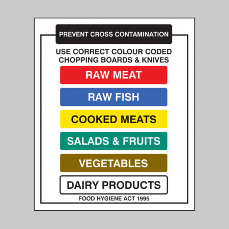 Chopping boards and knives prevent cross contamination