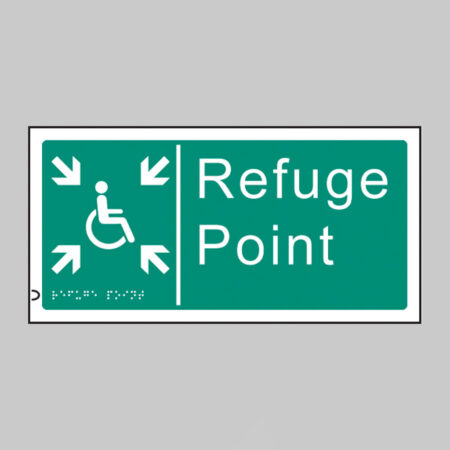 Braille - Refuge point 300x150mm