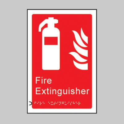 Braille - Fire extinguisher 150 x 225mm