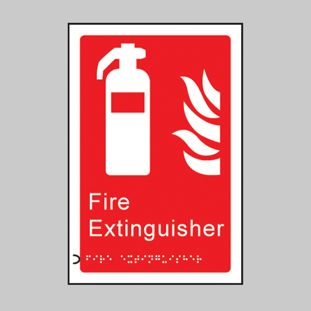 Braille - Fire Extinguisher 150 X 225Mm 1 Braille - fire extinguisher 150 x 225mm