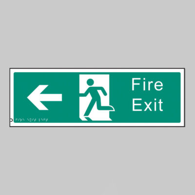 Braille - Fire exit left 450 x 150mm