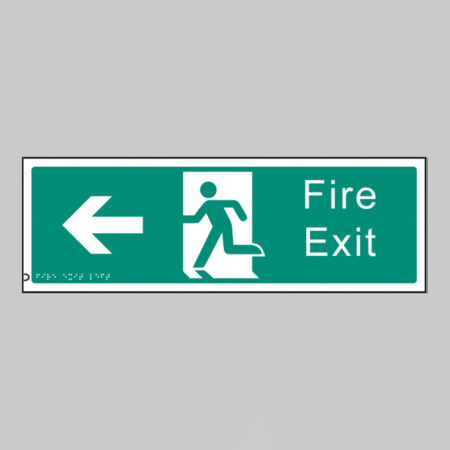 Braille - Fire exit left 450 x 150mm