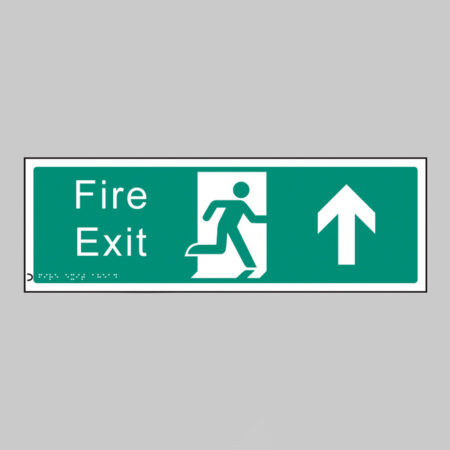 Braille - Fire exit up 450 x 150mm