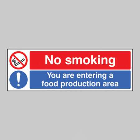 No smoking you are entering a food production area