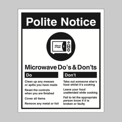 Office microwave - Do's & Dont's
