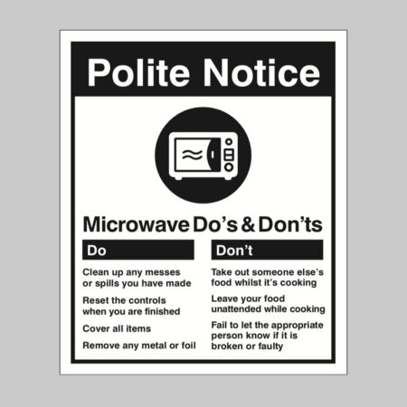 Office microwave - Do's & Dont's