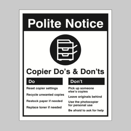 Office photocopier - Do's & Dont's
