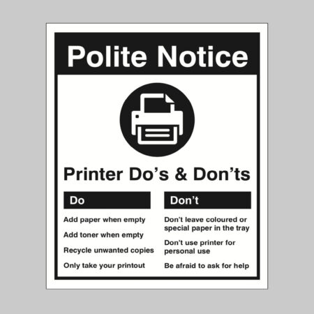 Office printer - Do's & Dont's
