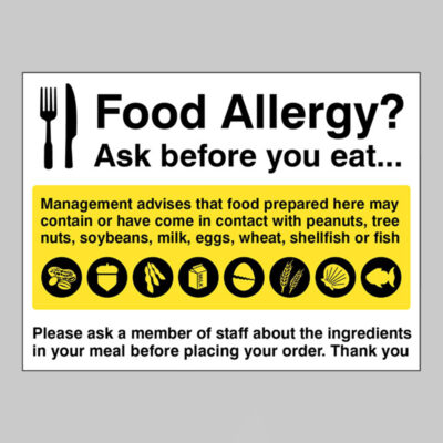 Food Allergy Notice