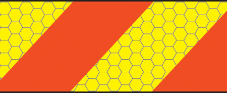 ECE70 Vehicle marking plate 600x140mm Aluminium left hand chevron