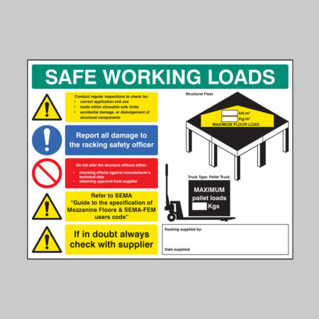 Safe Working Loads Mezzanine Flooring 5mm foamex 600x450mm