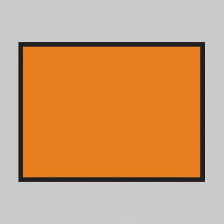 Hazard warning vehicle plate 400x300mm reflective aluminium