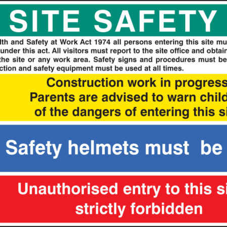 Site safety builder signs 900x600mm (no logo)