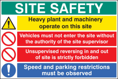 Site safety builder signs 900x600mm (no logo)