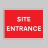 Site entrance, 600x450mm Re-Flex Sign (3mm reflective polypropylene)