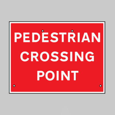 Pedestrian crossing point, 600x450mm Re-Flex Sign (3mm reflective polypropylene)