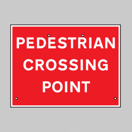 Pedestrian crossing point, 600x450mm Re-Flex Sign (3mm reflective polypropylene)