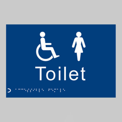 Braille - Toilet ladies/disabled 225 x 150mm