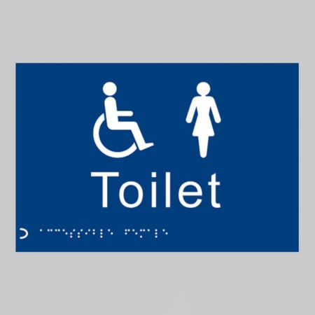 Braille - Toilet ladies/disabled 225 x 150mm