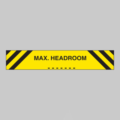 Max Headroom (insert height) 1200x150mm reflective aluminium