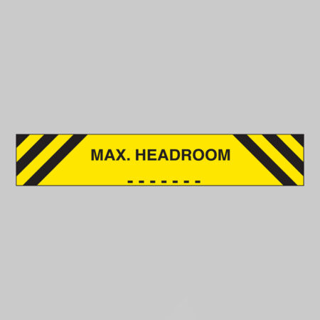 Max Headroom (insert height) 1200x150mm reflective aluminium