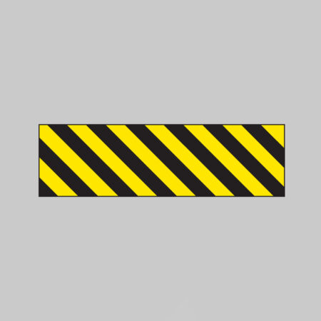 Hazard marker 600x150mm reflective aluminium right hand