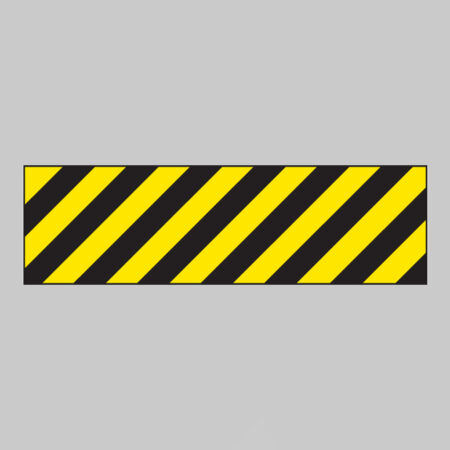 Hazard marker 600x150mm reflective aluminium left hand