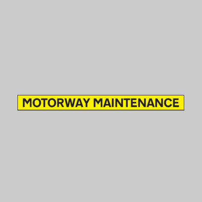 Motorway Maintenance 1300x100mm reflective magnetic