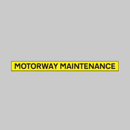 Motorway Maintenance 1300x100mm reflective magnetic