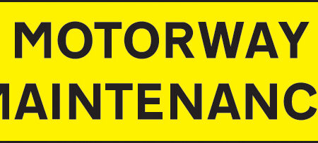 Motorway Maintenance 800x275mm reflective magnetic