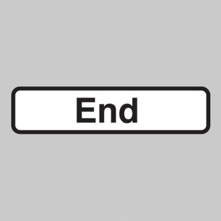 End fold up supplementary text with rust proof press studs (600mm variant - 735x150mm)