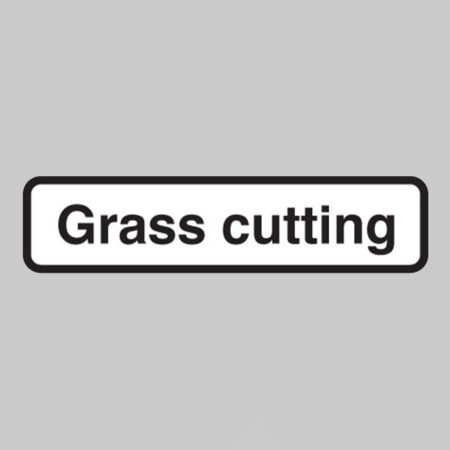 Grass cutting fold up supplementary text with rust proof press studs (600mm variant - 735x150mm)