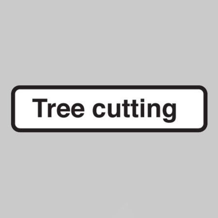Tree cutting fold up supplementary text with rust proof press studs (600mm variant - 735x150mm)
